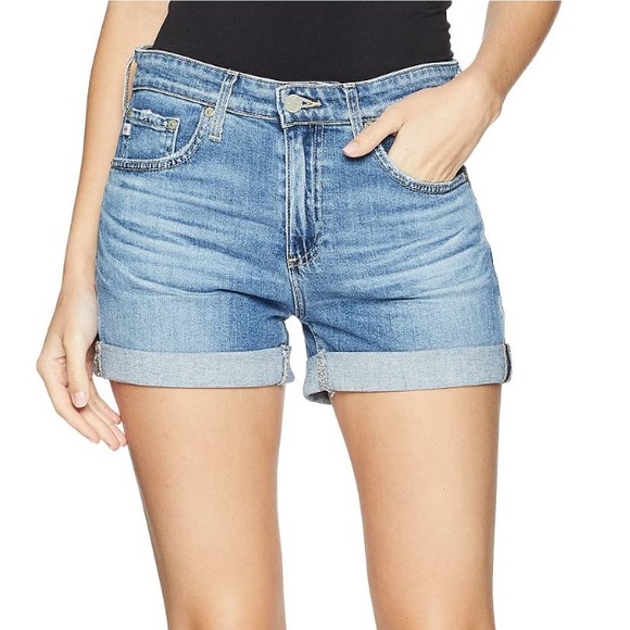 NWT AG Adriano Goldschmied Hailey Boyfriend Shorts 33 in 14 Years Foxtail - Picture 2 of 11